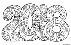 Coloriage Nouvel An 2018 Bonne Annee Dessin A Imprimer Libro De Colores Dibujos Para Colorear Adultos Dibujos