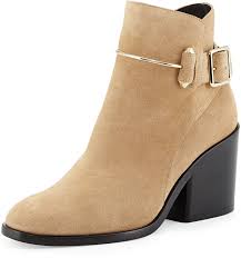 High platform bootsknee high velvet white bootslace up white knee high heel bootsnarrow knee high black wedge bootsolivia miller black woodside riding bootsstudded knee high white pointy bootswhite suede. Balenciaga Suede Chunky Heel Ankle Boot Camel 1 255 Neiman Marcus Lookastic