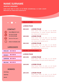 Modele De Cv Rose Et Rouge Word Etsy Modele Cv Telecharger Cv Gratuit Telecharger Cv
