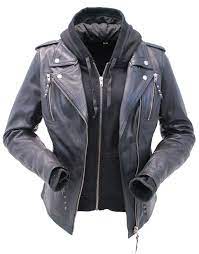 Women S Vented Motorcycle Jacket With Removable Hoodie L6841hk Leather Jacket With Hood Leather Motorcycle Jacket Women Black Leather Motorcycle Jacket