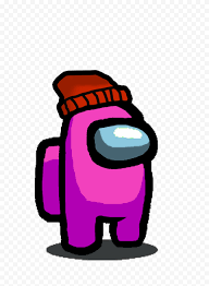 Hd Pink Among Us Character With Beanie Hat Png In 2021 Beanie Hats Character Png