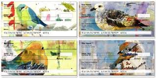 Mixed Media Birds Checks Checks Bird Personal Checks