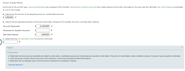 Let's say in the financial year 2018, a market value of inventory (which is also an asset) for walmart is around $44 bn. Solved Percent Of Sales Method At The End Of The Current Year Accounts Receivable Has A Balance Of 2 150 000 Allowance For Doubtful Accounts Has Course Hero