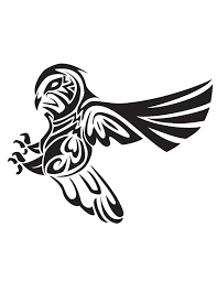 Ethnic amulets, feathers, owl, fox body stickers. Tribal Owl Tattoos Bird Silhouette Tattoos Owl Tattoo