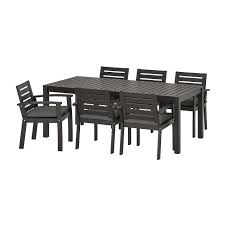 Kloven Table 6 Armchairs Outdoor Black Brown Froson Duvholmen Dark Gray Ikea In 2020 Used Outdoor Furniture Wooden Outdoor Furniture Ikea