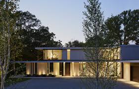 Limestone Facade With Slot Windows Architecture Facade Mid Century House