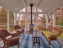I would be inclined to hack up my stove if it is worth the effort. Porch Wood Burning Stove Ideas Photos Houzz