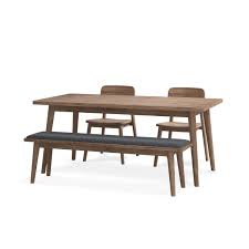Seb Dining Table With Bench And 2 Chairs Castlery In 2020 Dining Table With Bench Extendable Dining Table Table And Bench Set