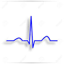 heart beat electrocardiogram pulse on blue medical chart background