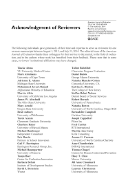 Acknowledgment of Reviewers