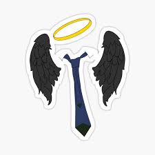 Wings with halo clip art. Angel Wings Stickers Redbubble