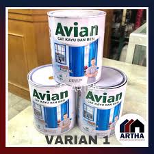 Cat minyak atau cat besi untuk tembok memiliki harga yang murah dan proses pengecatan sederhana. Cat Kayu Dan Besi Avian 0 9 Liter 1 Liter Varian 1 Shopee Indonesia