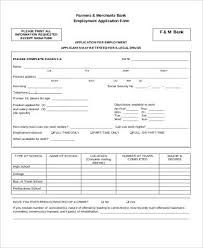 Application for an entry level job at your bank. Free 7 Bank Application Samples In Ms Word Pdf