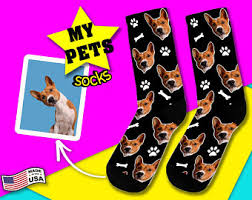 Just upload a photo of your pet and our designers will take care of the rest. Puppy Face Socks Etsy