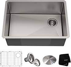 In these page, we also have. Kraus Khu110 27 Standart Pro 27 Inch 16 Gauge Undermount Single Bowl Set 5 Item Bundle Sink Bottom Grid Assembly Drain Cap Kitchen Towel 27 Inch Stainless Steel Amazon Com