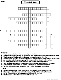 Each civil war printable activity was made by crossword hobbyist users. Civil War Worksheet Crossword Puzzle Teaching Resources