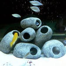 Details About 3 Cichlid Stone Ceramic Aquarium Rock Cave Decoration Fish Tank Pond Ornament Aquarium Rocks Aquarium Fish Tank Fish Tank Accessories