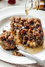 Overnight Cinnamon Eggnog Baked French Toast Casserorle