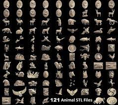 121 Pcs Animals 3d Stl Models Collection 3d Stl Models For Cnc Routers And 3d Printers Cnc Router Stl Cnc