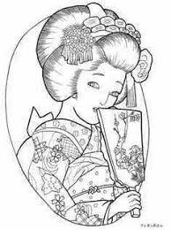 羽子板を持つ着物の女性の塗り絵 塗り絵 イラスト 塗り絵 絵パズル