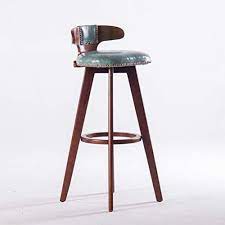 lrzs furniture solid wood bar chair creative bar chair european front desk chair rotating retro bar stool sim retro bar stools brown bar stools wood bar stools