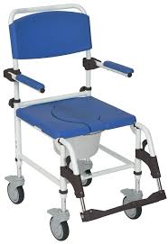 Drive Medical Wheeled Aluminium Rehab Shower Commode Chair With 5 Castors Shower Commode Chair Commode Chair Transport Chair
