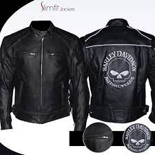 Harley Davidson Reflective Skull Motorcycle Leather Jacket Harley Jacket Harley Davidson Leather Jackets Skull Jackets