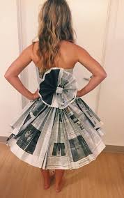 Abc Party Costume Diy Black And White Dress Newspaper Recycled Dress Newspaper Dress Fashion Show Dresses
