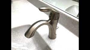 2 slide the bottom gasket, washer and nut on the top of the. Bathroom Faucet And Drain Kit Installation Moen Eva Youtube