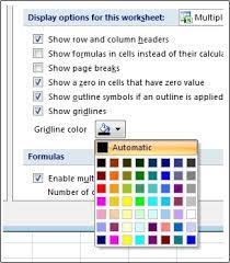 Change The Color Of Gridlines In A Worksheet
