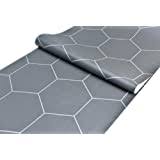 All the paper on the floor is in perfect condition actually, nothing has gotten past the poly. Self Adhesive Gray Hexagon Contact Paper Wallpaper Shelf Liner Dresser Drawer Cabinet Bathroom Floor Sticker 24inch By 118inch Buy Online In El Salvador At Elsalvador Desertcart Com Productid 151456993