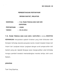 Surat rasmi permohonan sst selangor l. Soalan 16 Pdf Parliamentary Documents