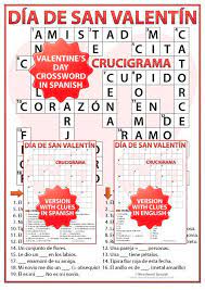 Valentine S Day Crossword In Spanish Crucigrama Del Dia De San Valentin Dia De Los Ena Ideas Del Dia De San Valentin Dia De San Valentin San Valentin Ideas