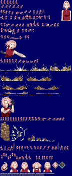 Sprite sheets (click to view). Sakura Sprite Database Anime Drawings Tutorials Sakura Pixel Art