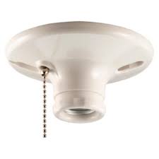 Cylinder like pull chain light fixtures are considered real classics when it comes to the selection of some modern style light elements. Eaton Lampholder With Pull Chain Switch White At Menards