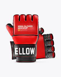 Download Two Mma Gloves Mockup In Apparel Mockups On Yellow Images Object Mockups