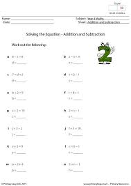 You can find more in our site but for now, check out the following math worksheets! Primaryleap Co Uk Solving The Equation Addition And Substraction Worksheet Addition And Subtraction Worksheets Ks1 Maths Worksheets Subtraction Worksheets