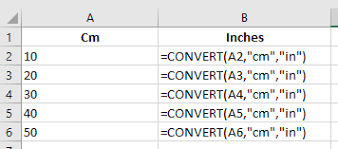 How to Convert Cm to Inches in Excel (or Inches to Cm)