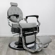 Toronto Barber Chair Barber Chair Barber Grey Upholstery