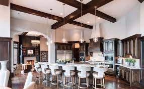 In addition to becoming strong design features for the room, the beams can also be decorated in a lot of ways depending on the occasion, their placement. Wood Beam Kitchen Ceiling Exposed Beams In The Kitchen Kitchen Ceiling Wooden Beams Ceiling Exposed Wood Ceilings