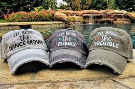I Ll Bring The Hats I Ll Bring The Hat I Ll Etsy In 2021 Alcohol Hat Vacation Hat Distressed Baseball Cap