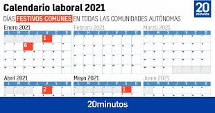 De hecho, cataluña y la comunidad valenciana fueron domingo de resurrección 2021: Calendario Laboral De 2021 Cuantos Festivos Habra Este Ano Y Puentes