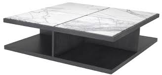 Marked with designer's label on the bottom. Casa Padrino Luxury Coffee Table White Purple Anthracite Gray 120 X 120 X H 35 Cm Modern Solid Wood Living Room Table With Marble Tops Luxury Quality