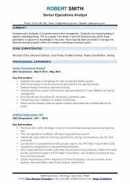 2,364 positions are currently open at efinancialcareers. Operations Analyst Resume Samples Qwikresume