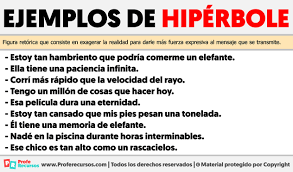 Ejemplos de Hipérboles