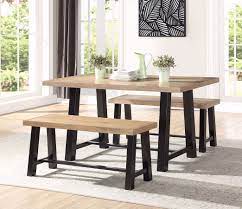 Slide into style with this cool table and bench. Signature Design By Ashley Waylowe Dining Room Table And Benches Set Of 3 Two Tone Table Chair Sets Kitchen Dining Room Furniture I2iconsultants Com