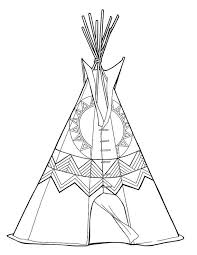 Teepee Colouring Page Digital Printable Black By Littlefleetwood 2 00 Coloring Pages Digital Printables Color