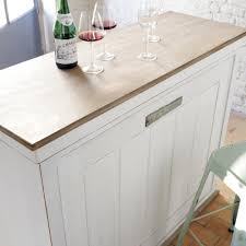 Meuble De Bar Avec Tiroirs En Bois Blanc L129 Molene Maisons Du Monde Wit Hout Wit Lade