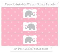 Unique wrapping paper from independent artists. Pastel Light Pink Star Pattern Baby Elephant Water Bottle Wrapp Elephant Baby Shower Theme Water Bottle Labels Baby Shower Baby Shower Water Bottle Labels Girl