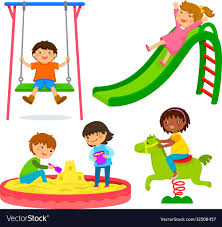 Set Of Kids Playing In A Playground Download A Free Preview Or High Quality Adobe Illustrator Ai Eps Pdf And High Resoluti Kids Vector Drawing For Kids Kids